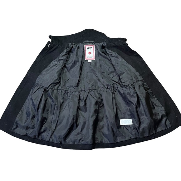 Olivia for Gymboree Black Peacoat with White Bow Accent sz 4 - Picture 3 of 8
